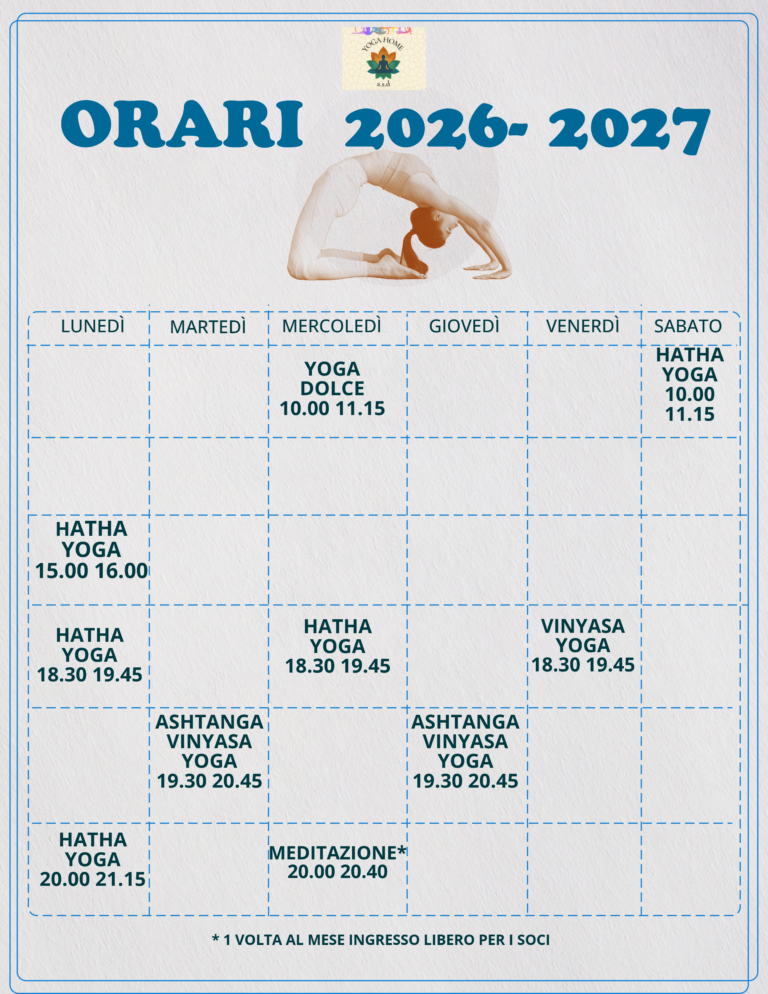 Orari Yoga Home 2026 2027